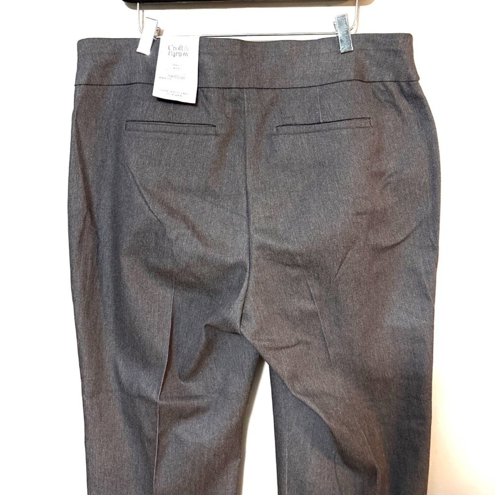 Croft & Barrow Womens Plus Bootcut Pants Mid Rise 16W Heather Gray Stretch Comfo - Picture 3 of 8